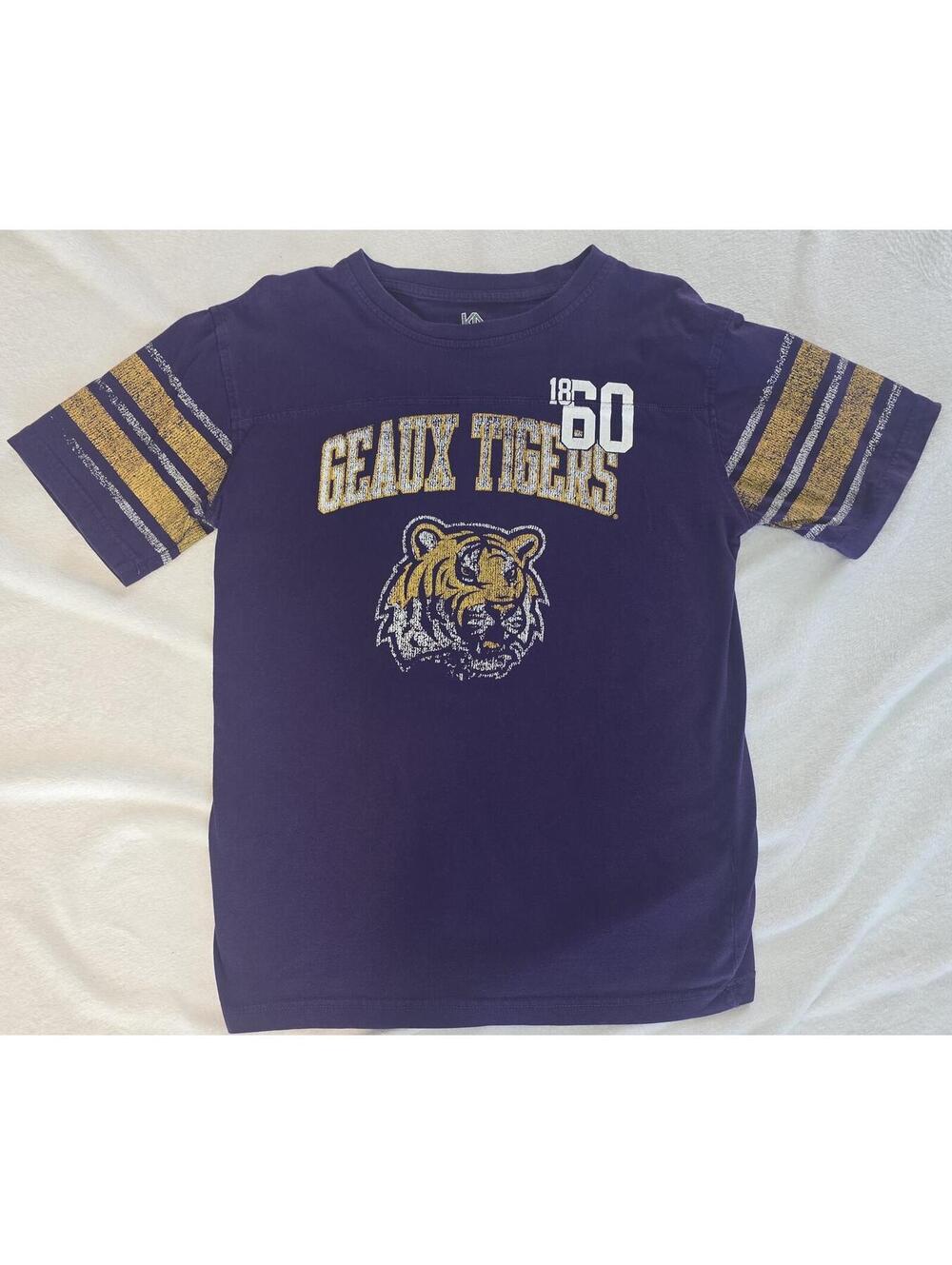 Geaux Tigers Purple Graphic T-Shirt Medium